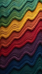 Colorful zigzag pattern with shades