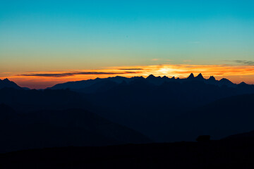 Sunset Over Mountains