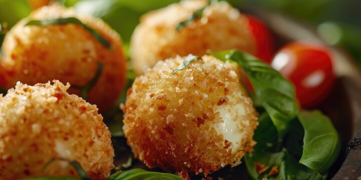 Frozen breaded mozzarella balls Mozzarelline impanate congelate