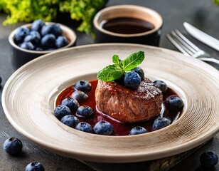 Food and drinks with blueberries