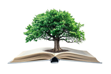 Tree Growing From Open Book