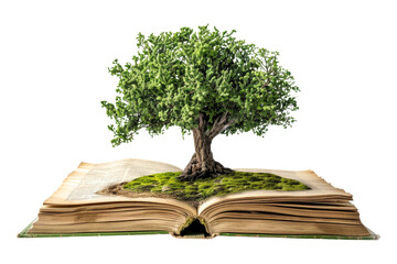 Tree Growing From Open Book
