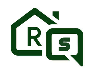 Green home icon.