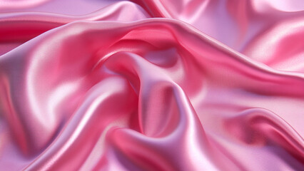 Obraz premium Glossy Pink Satin: Elegant Drape Background