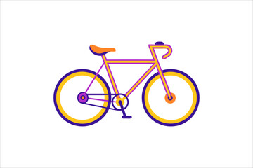 Fototapeta premium Sleek Modern Bike Illustration | Minimalistic Bicycle Design for Urban Aesthetics 
