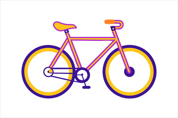 Fototapeta premium Sleek Modern Bike Illustration | Minimalistic Bicycle Design for Urban Aesthetics 