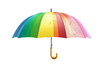 Rainbow Umbrella with Water Drops