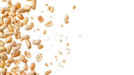Peanuts isolated on white background
