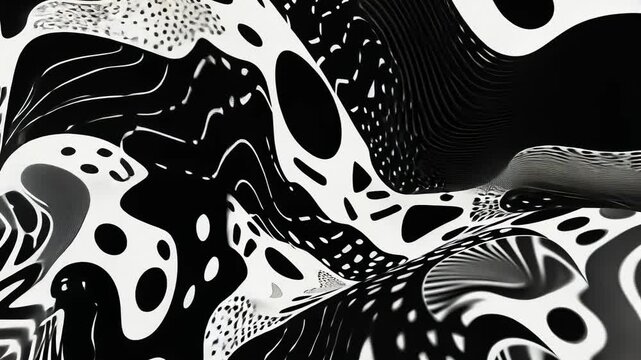 Retro Abstract Wavy Shapes Motion Graphic Animation