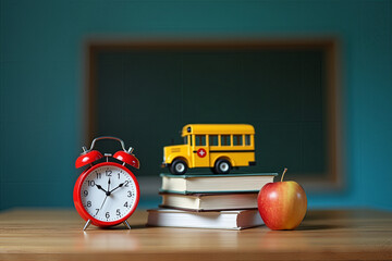 "Set of essential back-to-school items, including school supplies, backpacks, and accessories, displayed in an organized and colorful arrangement, perfect for educational and promotional projects.