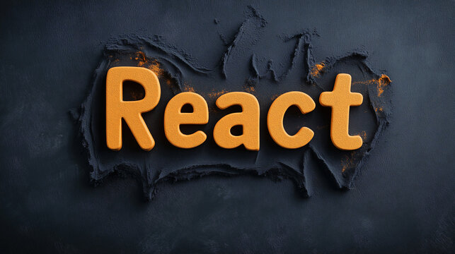 The React logo stands out against a textured dark background, illustrating its vibrant design and contemporary appeal, perfect for web development and programming