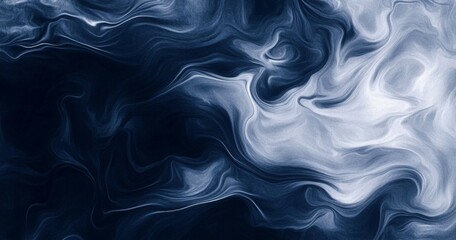 Fototapeta premium Abstract Dark Blue Water Texture Background with Fog and Smoke in Watercolor Style, Top-Down View, Ideal for High-Resolution Web Banner or Poster Design