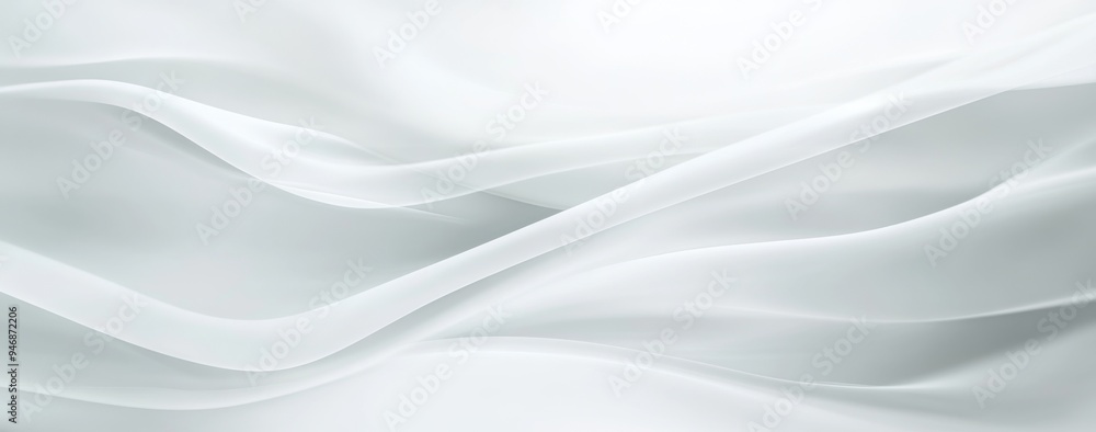 Poster abstract white background with soft lines and curves, creating an elegant and tranquil atmosphere fo