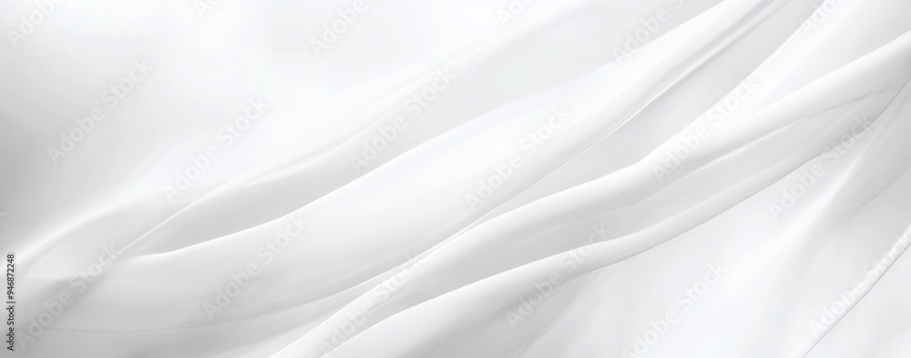 Poster abstract white background with soft lines and curves, creating an elegant and tranquil atmosphere fo