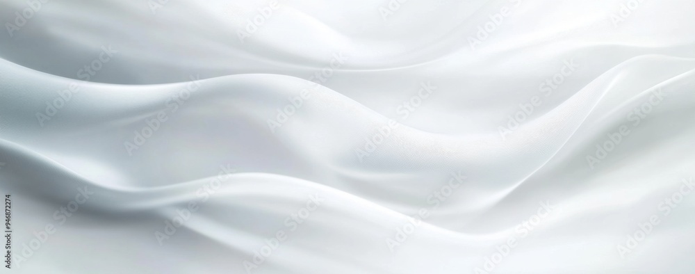 Poster abstract white background with soft lines and curves, creating an elegant and tranquil atmosphere fo