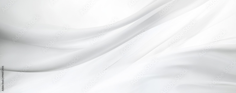 Poster abstract white background with soft lines and curves, creating an elegant and tranquil atmosphere fo
