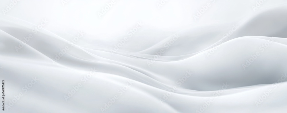 Poster abstract white background with soft lines and curves, creating an elegant and tranquil atmosphere fo