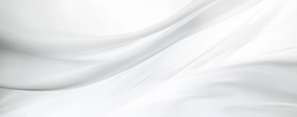 Obraz premium Abstract white background with soft lines and curves, creating an elegant and tranquil atmosphere for design or presentation, perfect for adding depth and beauty to creative projects.