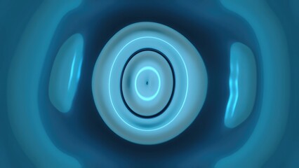Abstract blue pattern featuring concentric circles with glowing edges, creating a hypnotic visual effect in a digital artwork