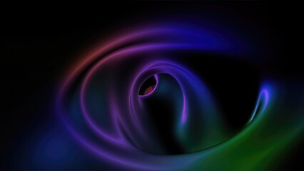 Swirling colorful vortex against a dark background creating an abstract visual effect in a digital artwork