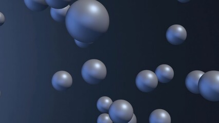 Floating spheres in a dark background create a mesmerizing pattern in a scientific visualization of molecular structures