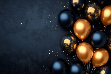 balloons set against a dark background, perfect for party invitations or celebratory themes