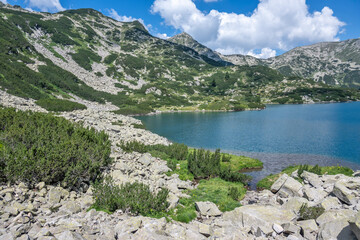 Naklejka premium Pirin Mountain around Fish Banderitsa Lake, Bulgaria