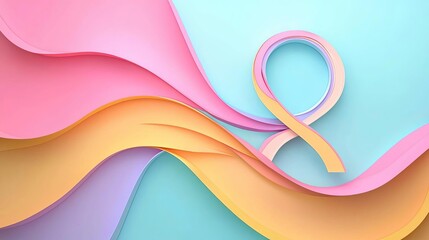 Intersex LGBT education Intersex symbol with fluid lines, gender diversity concept, flat design illustration