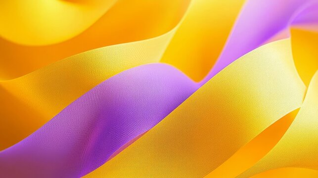 Intersex LGBT support Abstract Fluidity Flowing, interconnected shapes and lines in yellow and purple, symbolizing the fluid and diverse nature of intersex identities