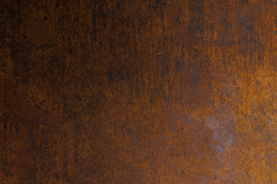 Weathered Rusted Metal Sheet: Detailed Image Highlighting the Natural Aging and Corrosion Effects on Metal