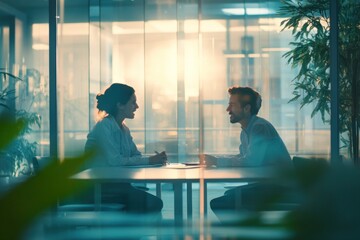 Obraz premium Business Meeting in Modern Office