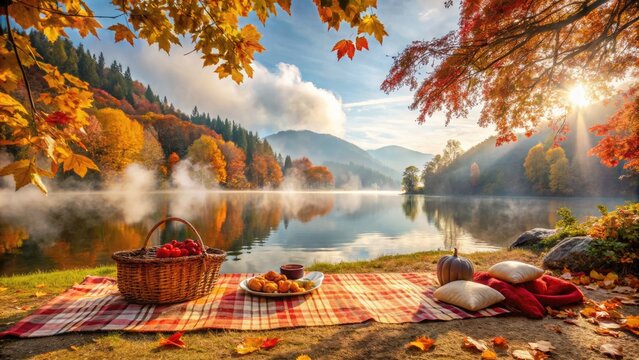 autumn landscape in the mountains