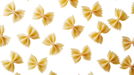 Farfalle pasta isolated on white background