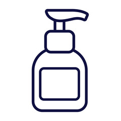 Bottle with dispenser. Liquid soap. Body cream. Vector illustration on white background