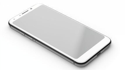 Sleek Modern Smartphone With Minimalist Design And White Frame