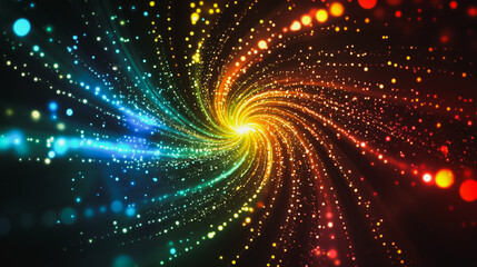 Obraz premium Abstract digital spiral line background electromagnetic wave background Innovation digital background information technology background The background is the background. gradient wave digital wave 