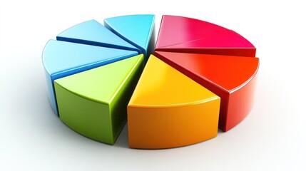 Obraz premium Colorful Pie Chart Illustration