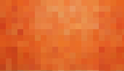 Gradient orange background. Geometric texture of orange squares. The substrate for branding, calendar, post, wallpaper, poster, banner, cover. A place for your design or text. Vector illustration