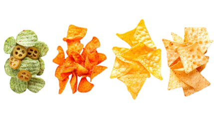 Flips snacks movie time , beer nuts isolated on white background 