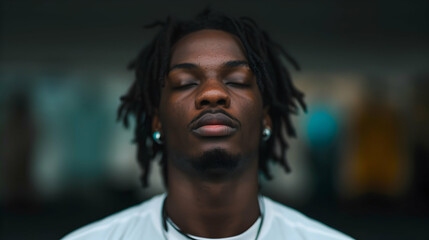 Fototapeta premium Man Practicing Yoga The Morning Man With