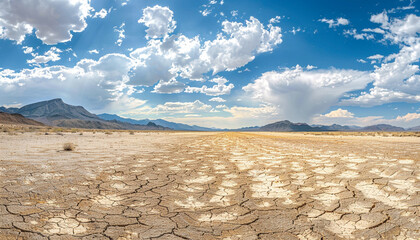 panoramic view of nice hot Nevada desert dry soil