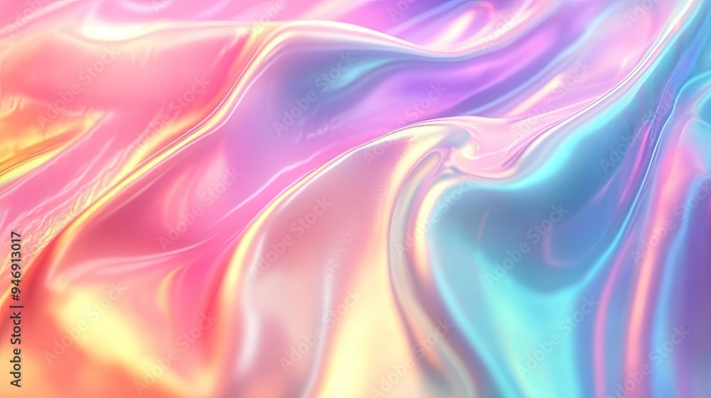Poster abstract holographic background with iridescent colors. this image is perfect for projects related t