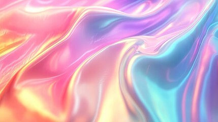 Obraz premium Abstract holographic background with iridescent colors. This image is perfect for projects related to technology, fashion, and creativity.