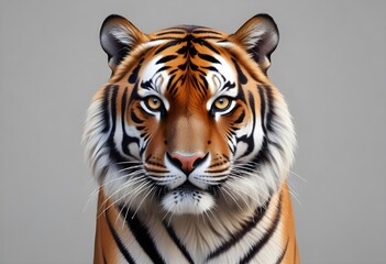 Colorful Tiger Portrait Wild Jungle Cat Painting Beautiful Animal Background Graphic Design