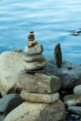 stacked rocks in california 