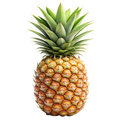 Fototapeta premium a high quality 3D rendering of a realistic (pineapple fruit), png, (8K), on transparent background