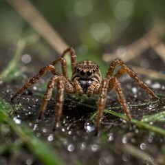 Wolf spider close-up