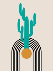 geometric shape and abstract art with natural element