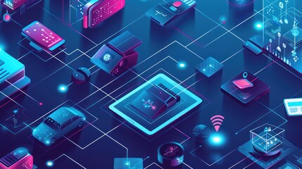 Fototapeta premium Internet of Things: A Connected World