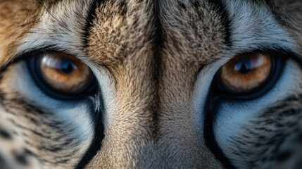 Naklejka premium Close-up of a Cheetah's Face with Intense Eyes